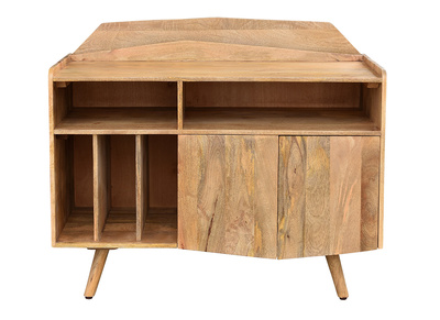 Credenza in legno massello di mango porta vinili MATAHARI