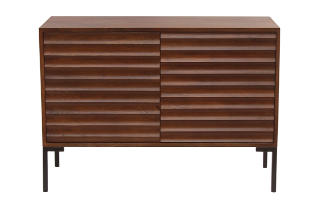 Credenza Per Vinili MILIBOO BOOGIE – Legno Di Mango E Metallo, Larghezza 90 Cm