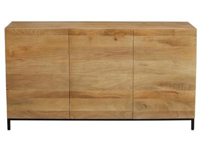 Credenza industriale 3 ante in legno massello di mango e metallo YPSTER