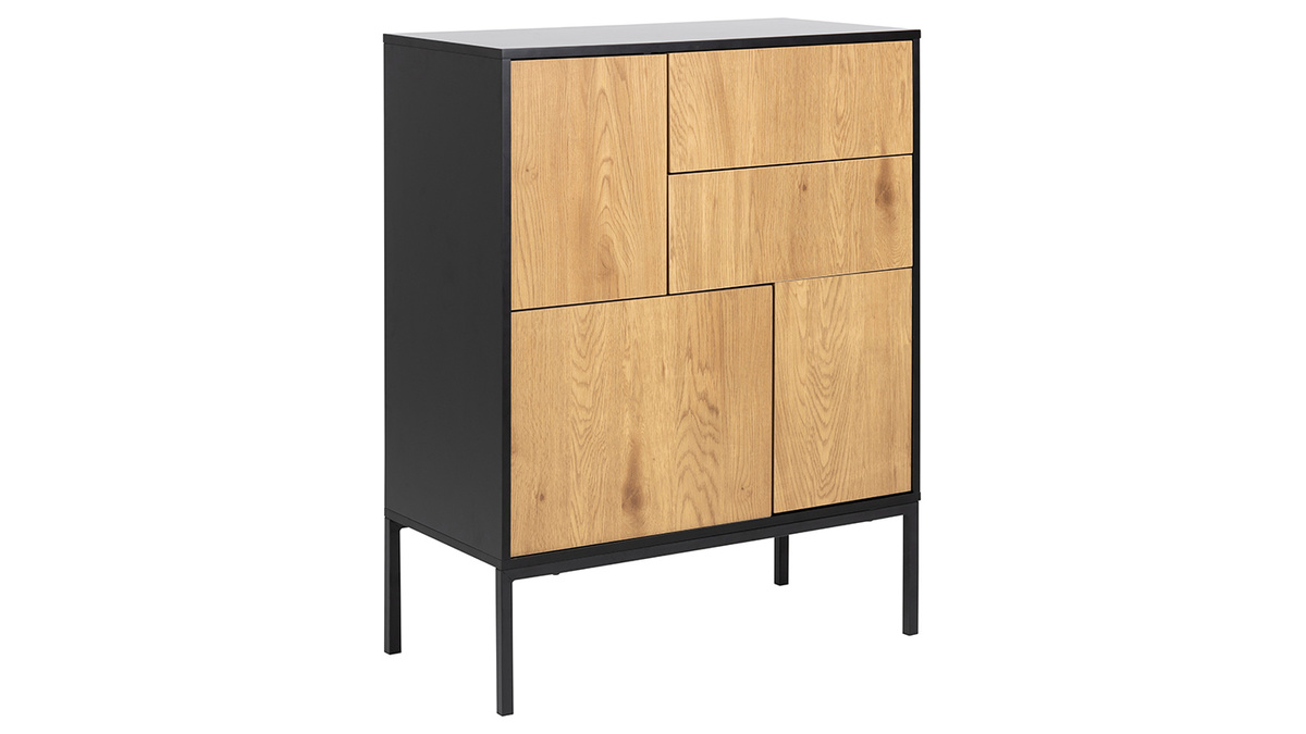 Credenza industriale 5 porte metallo legno TRESCA