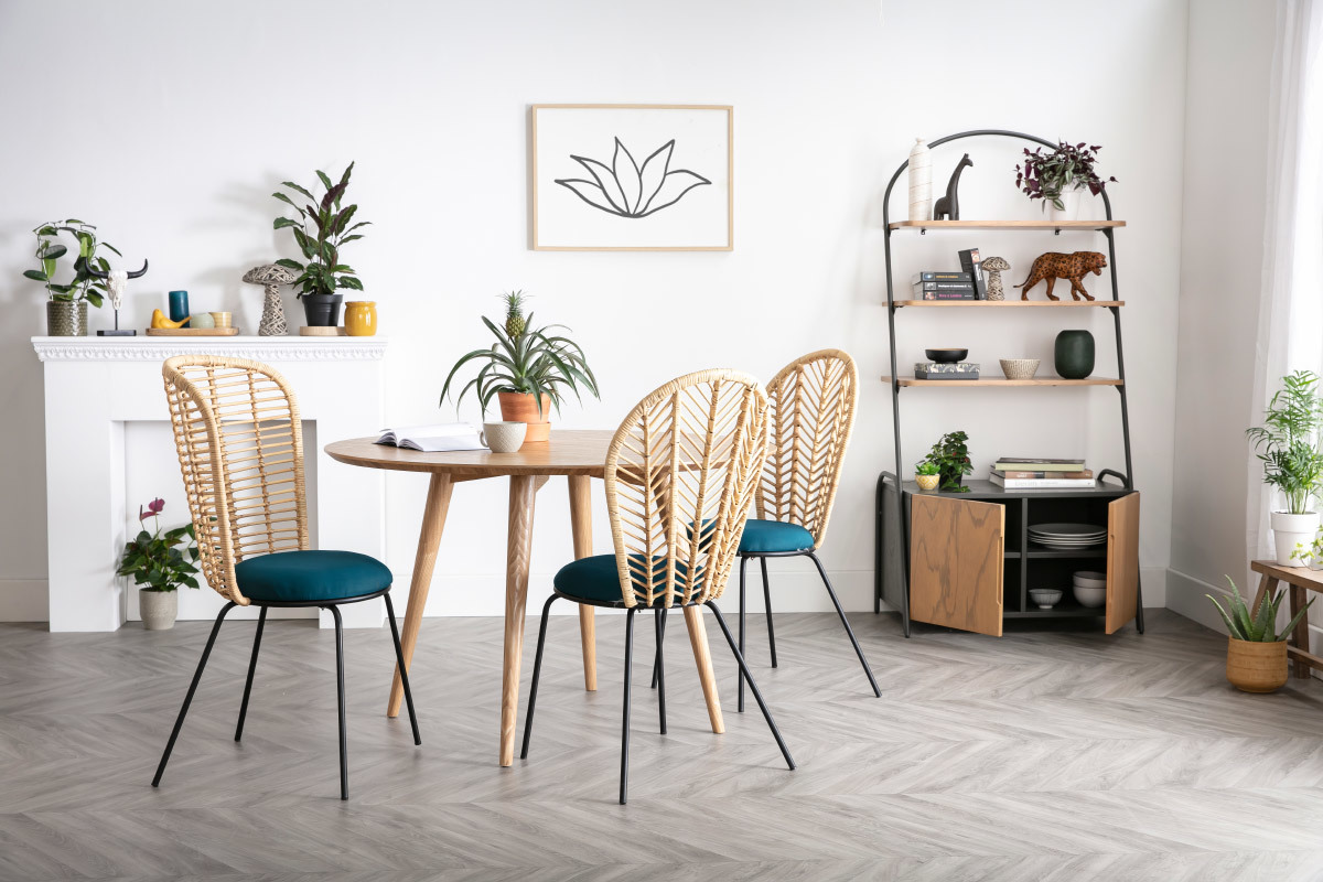 Credenza industriale con mensole legno e metallo grigio MODI