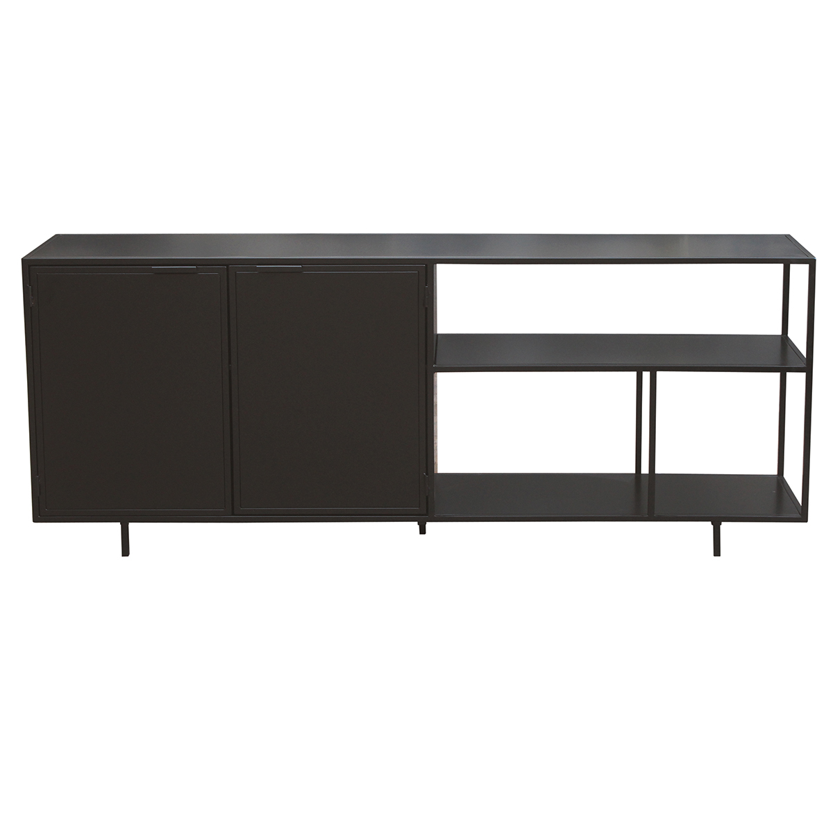 Credenza industriale metallo nero 2 ante L180 KARL