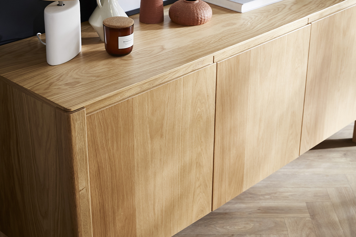 Credenza scandinava 3 ante legno rovere L166 cm AGALI