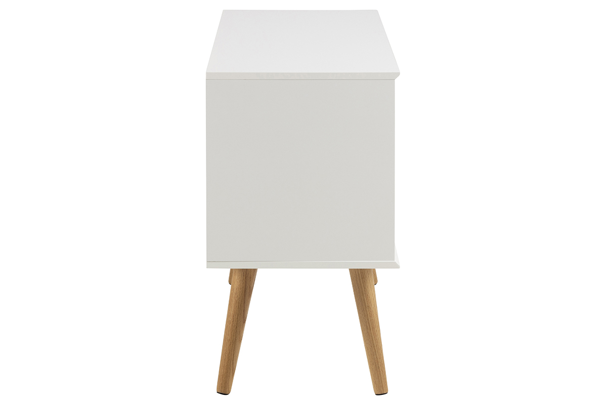 Credenza scandinava bianco opaco con ante scorrevoli SNOOP