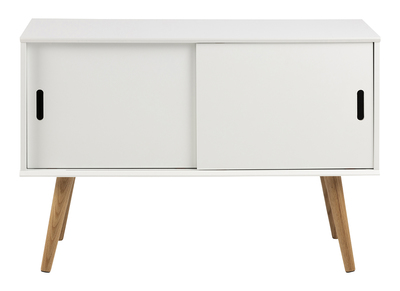 Credenza scandinava bianco opaco con ante scorrevoli SNOOP