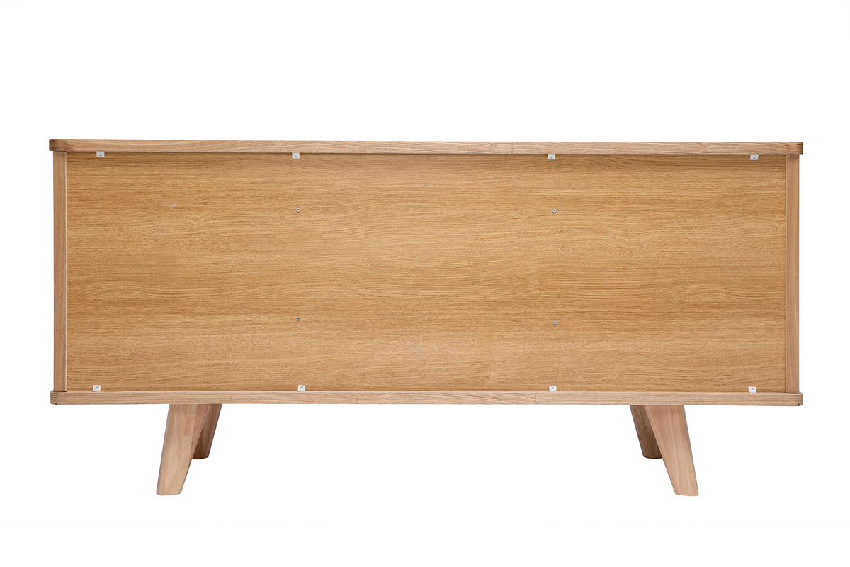 Credenza scandinava frassino con ante e cassetti L160 cm FIFTIES