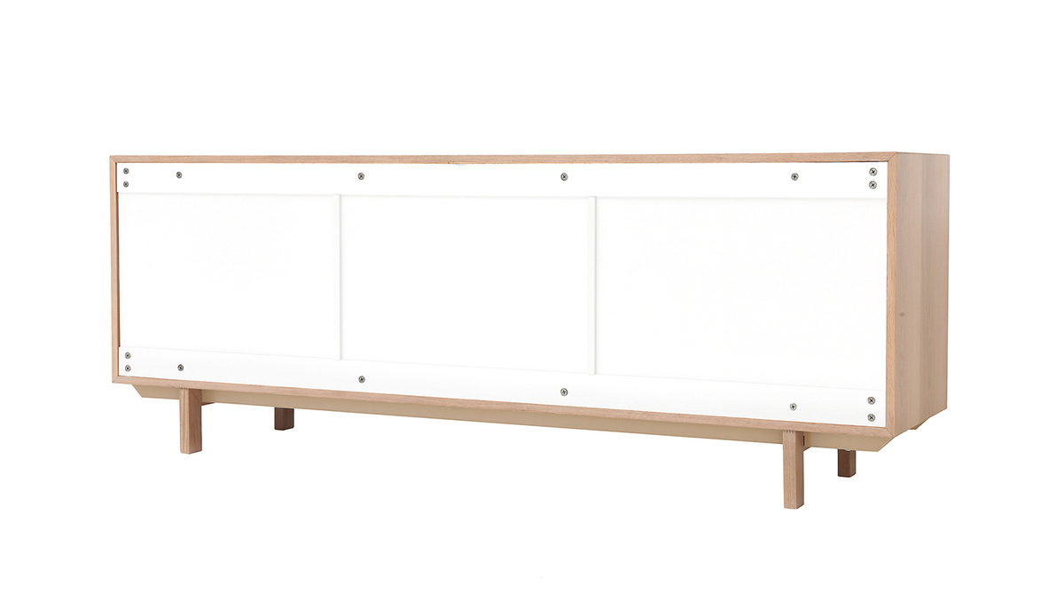 Credenza scandinava in legno Bianco 195 cm SID