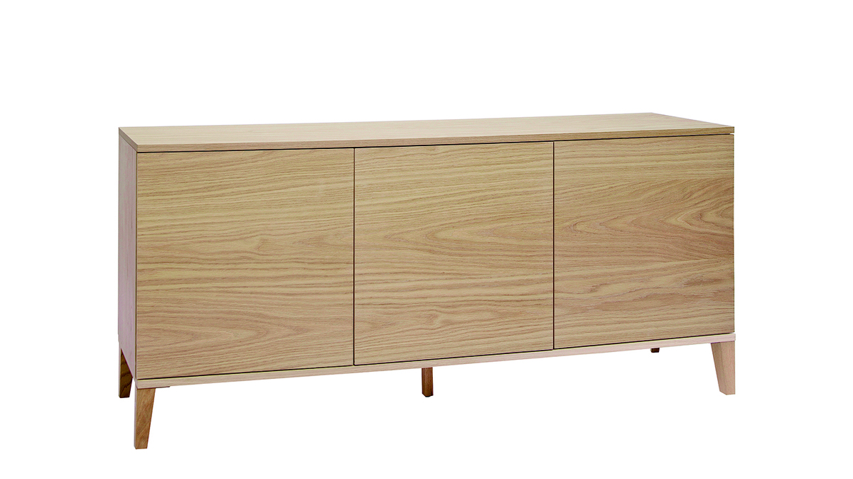 Credenza scandinava legno chiaro L180 cm FREDDY Miliboo