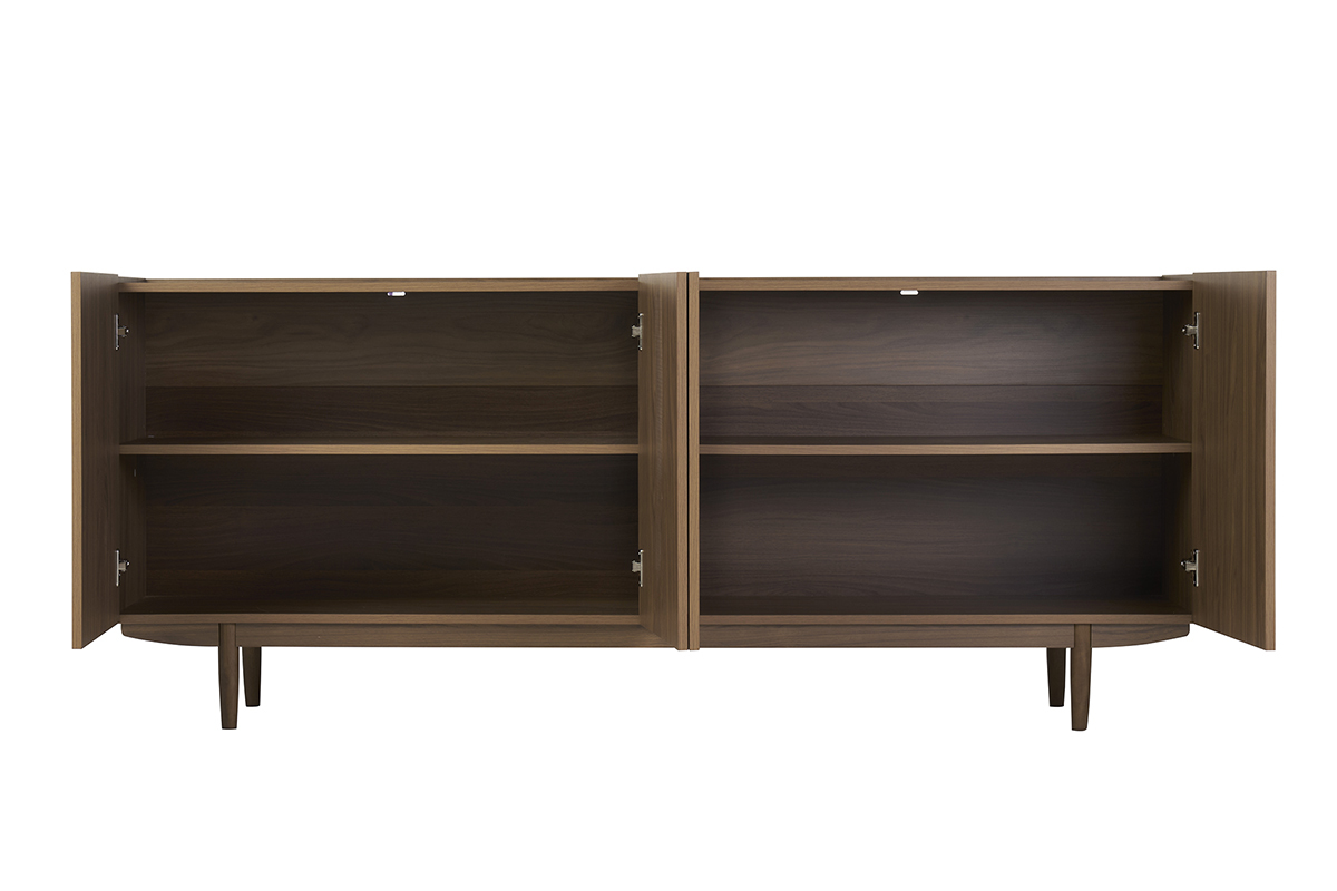 Credenza vintage 4 ante in legno scuro L180 cm SANAA