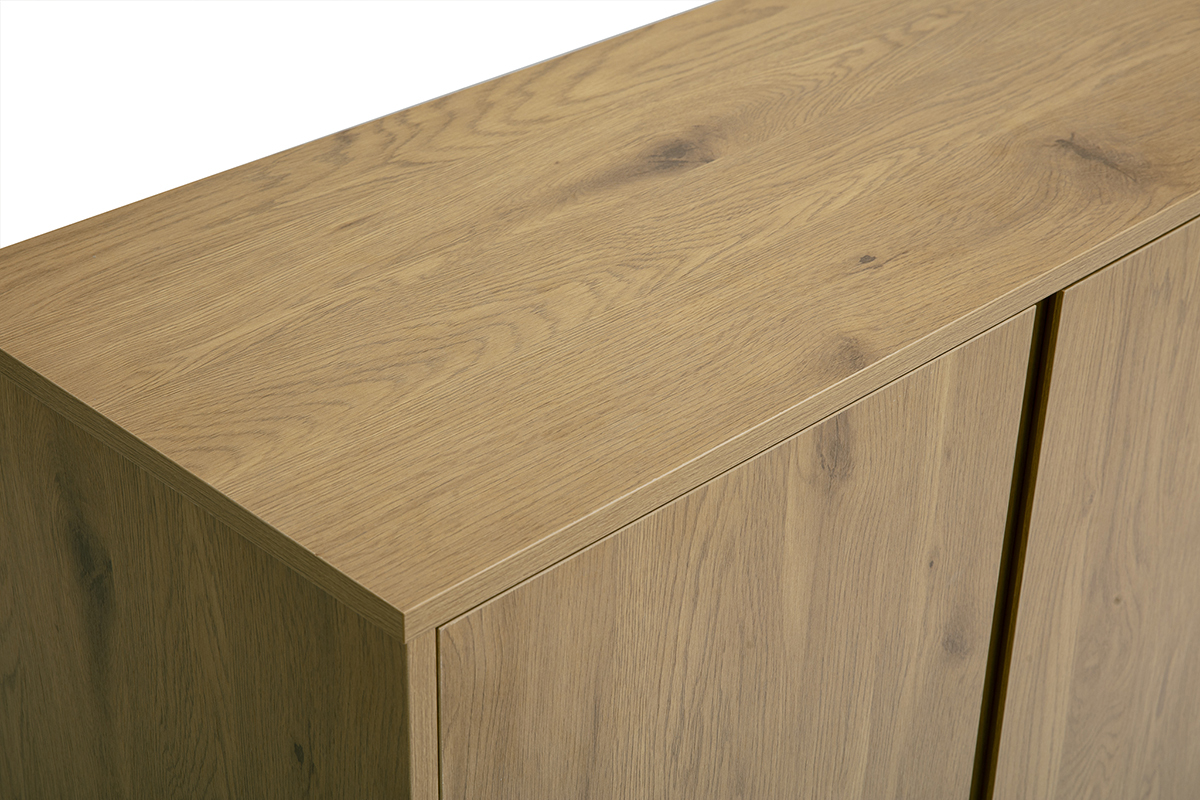Credenza vintage finitura legno di rovere 4 ante L180 cm MILLOR