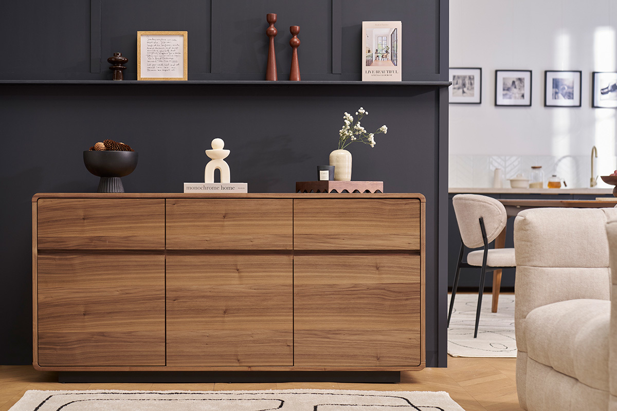 Credenza vintage finitura noce 160 cm JAKO