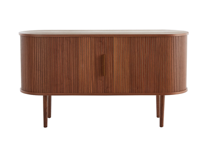 Credenza vintage in legno scuro noce 2 ante scorrevoli L138 cm EPIC