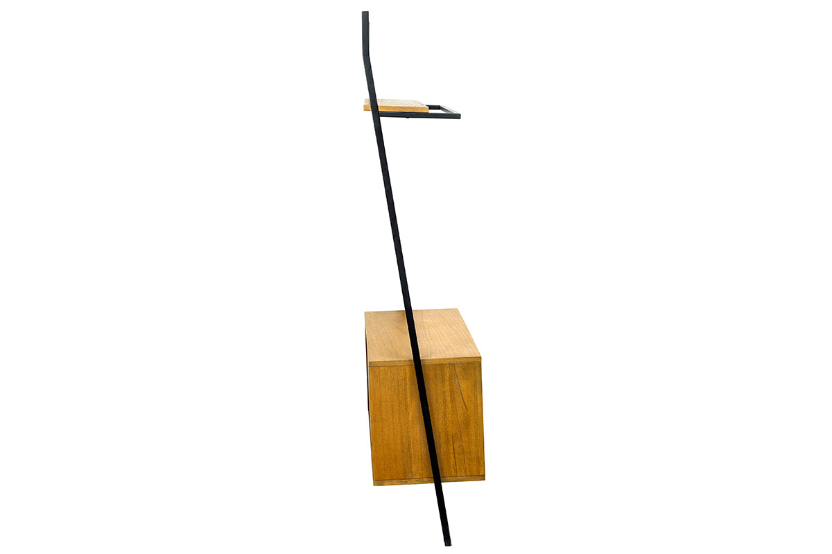 Credenza vintage legno e metallo nero SERAH