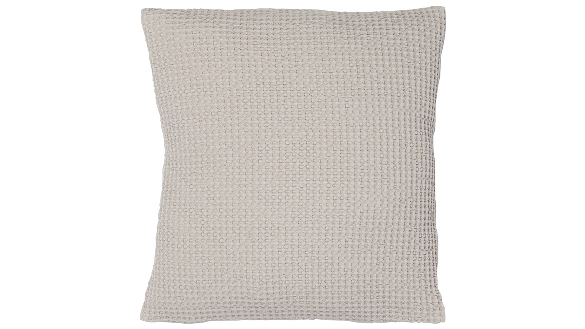 Cuscino in cotone lavato color lino 45 x 45 cm YAM