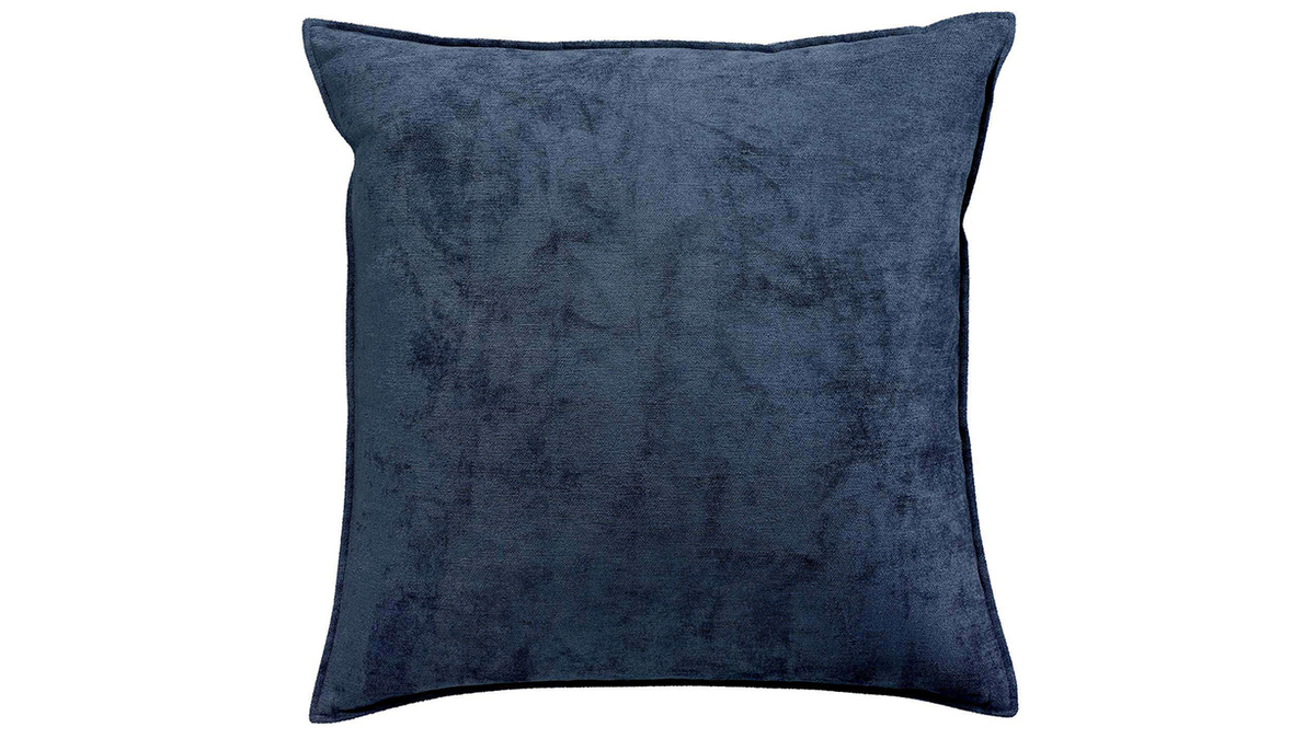 Cuscino in velluto blu 45 x 45 cm ALOU