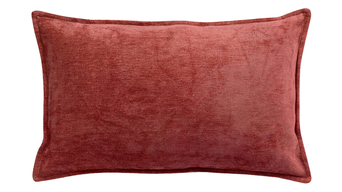 Cuscino in velluto rosso cotto provenzale 30 x 50 cm ALOU