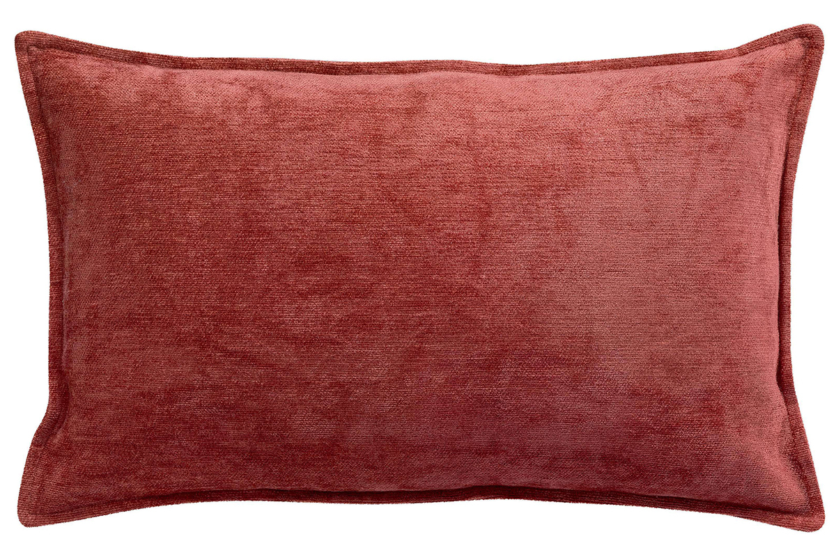 Cuscino in velluto rosso cotto provenzale 30 x 50 cm ALOU