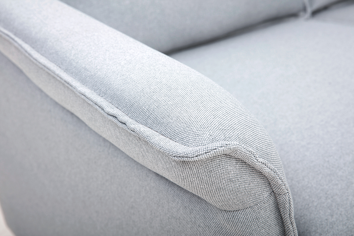 Divano 2 posti in tessuto grigio chiaro CLIFF