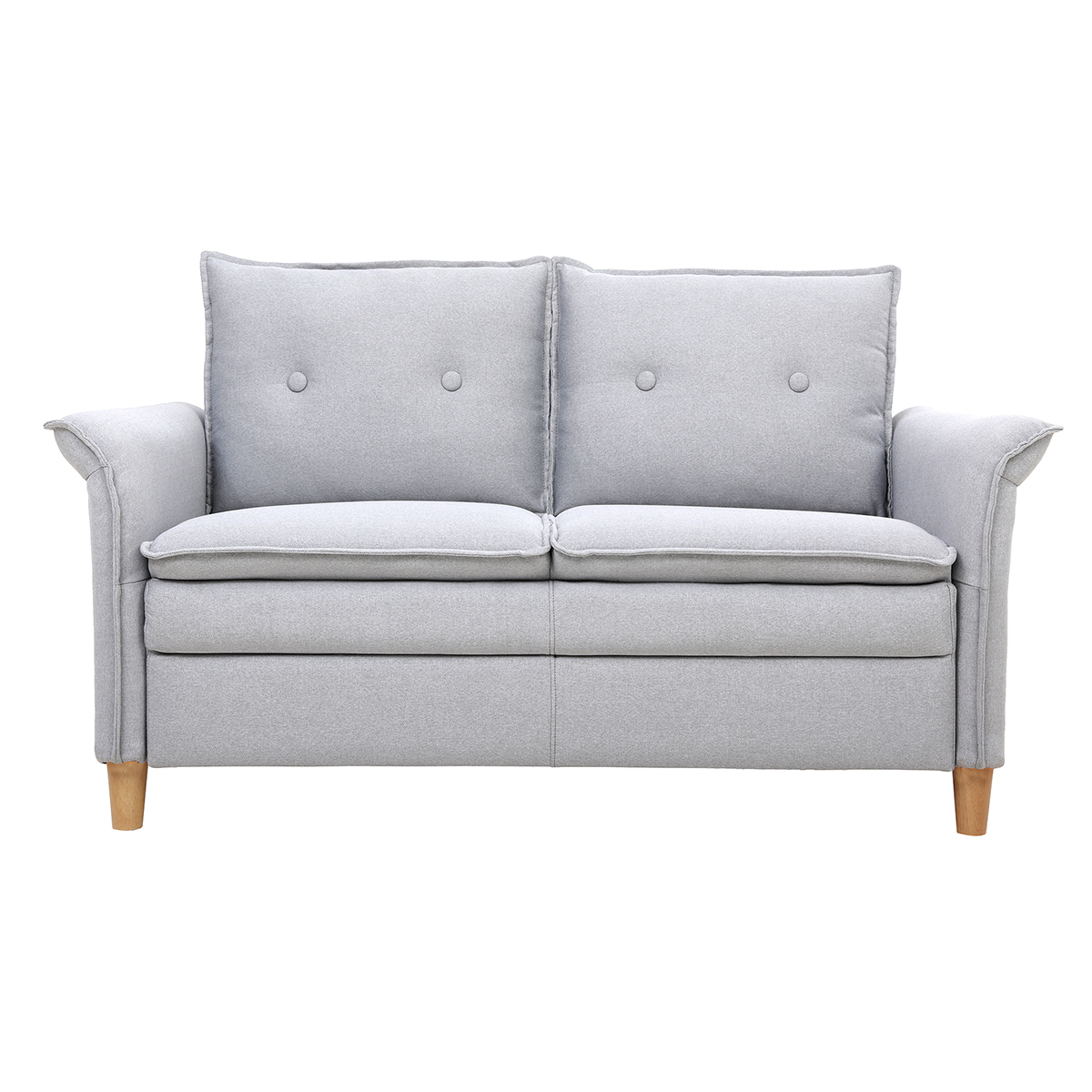 Divano 2 posti in tessuto grigio chiaro CLIFF