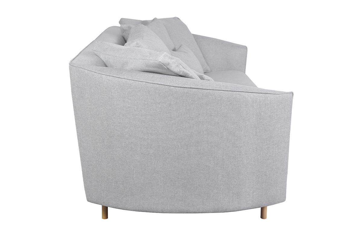 Divano 3 posti contemporaneo in tessuto grigio chiaro  SELECT