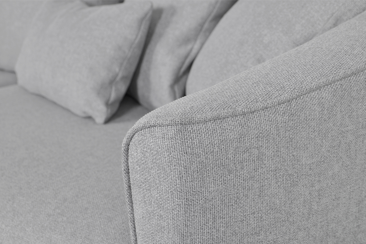 Divano 3 posti contemporaneo in tessuto grigio chiaro  SELECT