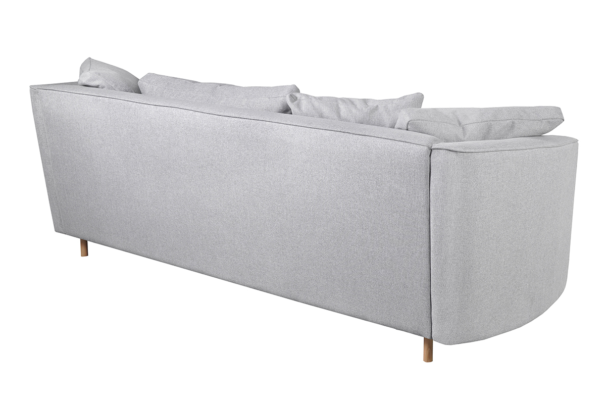 Divano 3 posti contemporaneo in tessuto grigio chiaro  SELECT