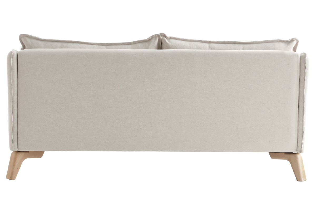 Divano 3 posti ecosostenibile in tessuto beige chiaro FOREST