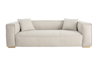 Divano 3 posti in tessuto effetto velluto naturale COBAIN