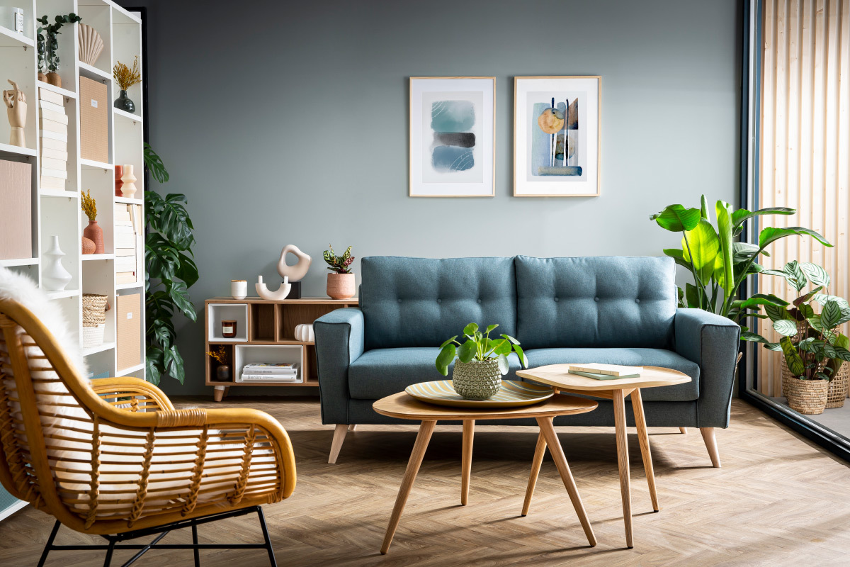 Divano 3 posti scandinavo grigio BEAUBOURG