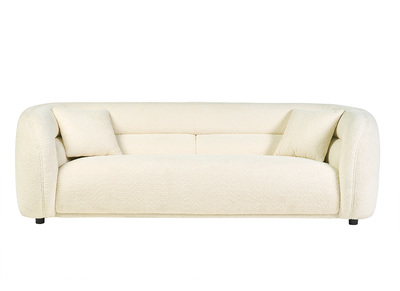 Divano a 3-4 posti in tessuto bouclé bianco MOCHI