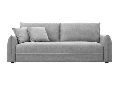 Divano a 3 posti in tessuto effetto velluto grigio testurato PIO