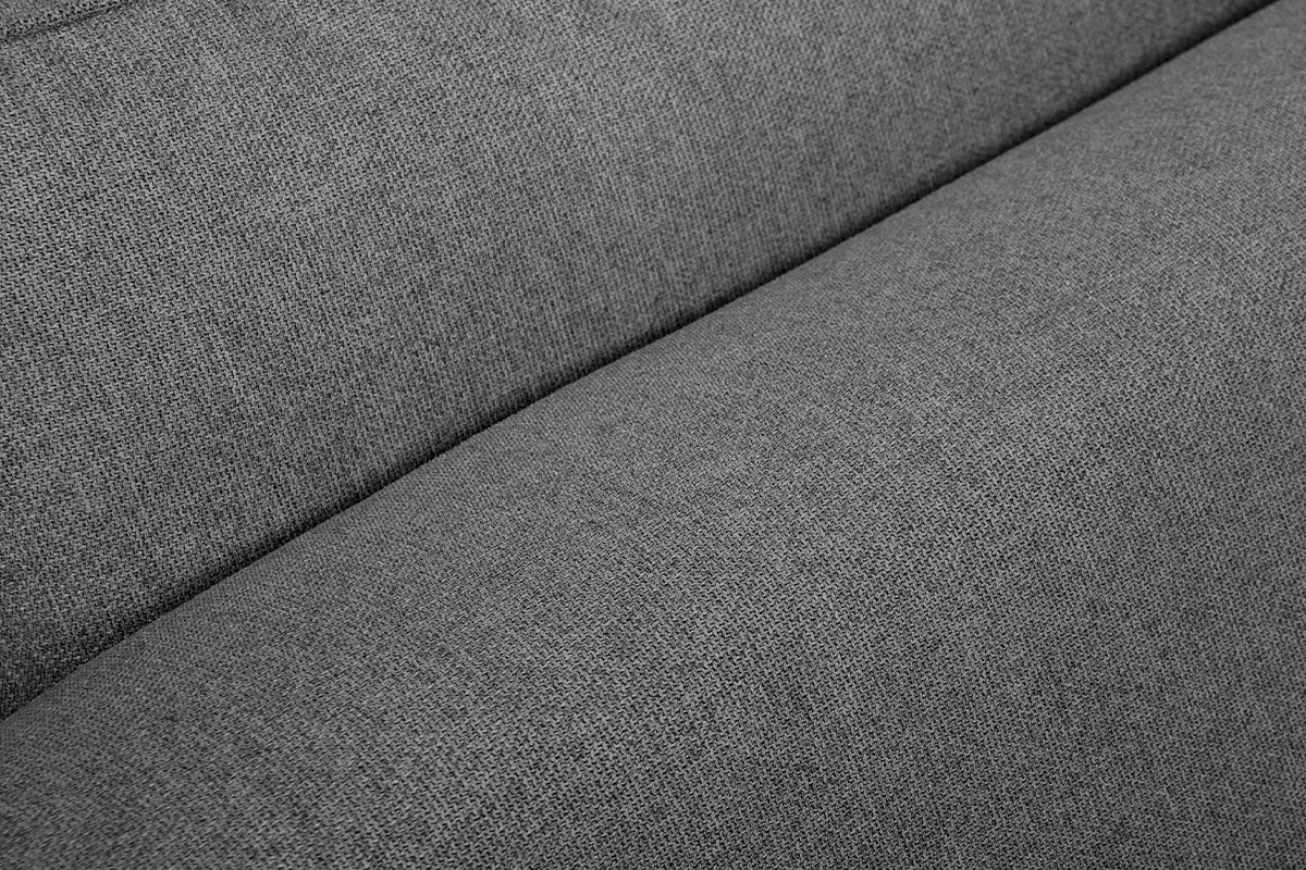 Divano angolare 5 posti grigio antracite base metallo nero PUCHKINE