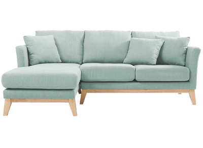 Divano angolare a sinistra scandinavo Verde laguna sfoderabile OSLO