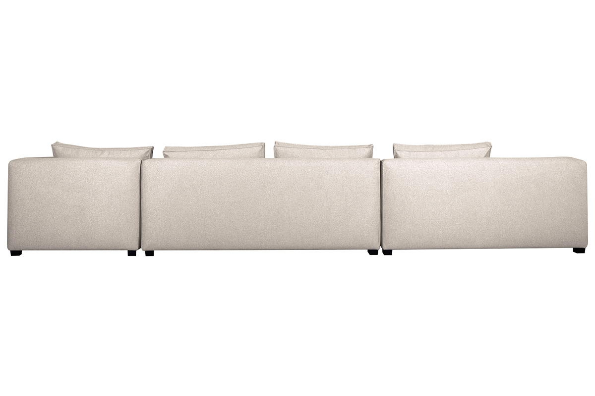 Divano angolare componibile 4 elementi beige PLURIEL