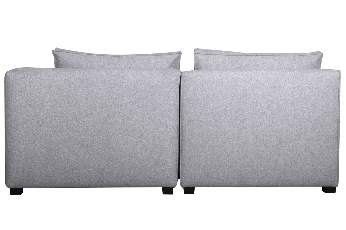Divano angolare componibile grigio chiaro 2 elementi PLURIEL