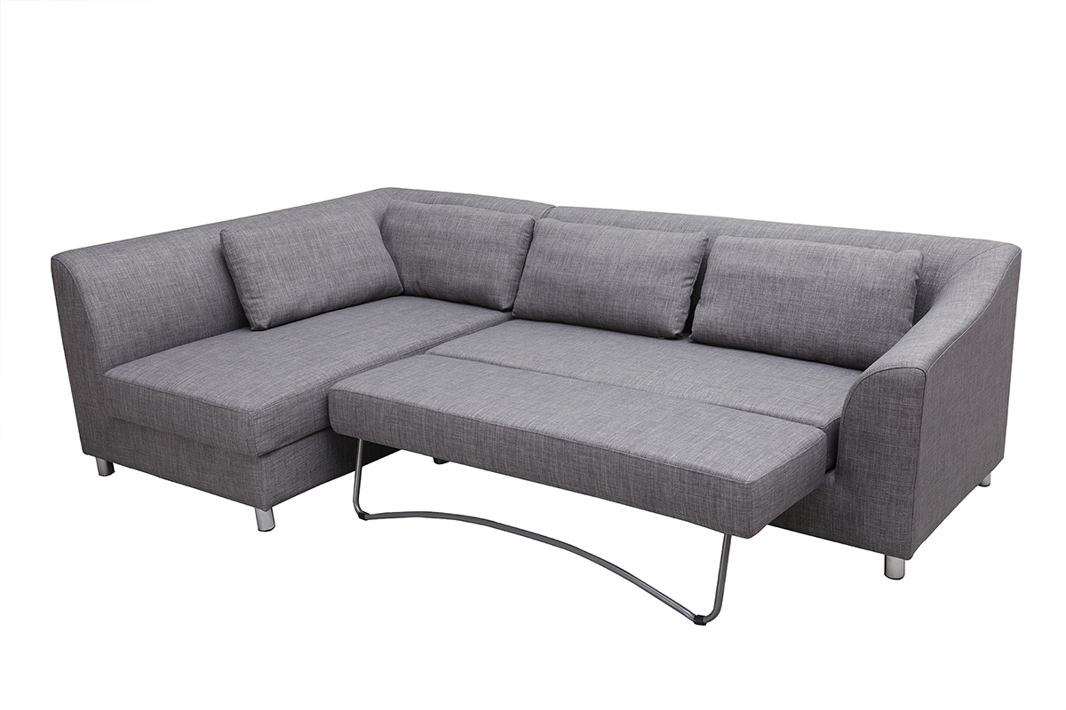 Divano angolare convertibile grigio (angolo sinistro) MIAMI