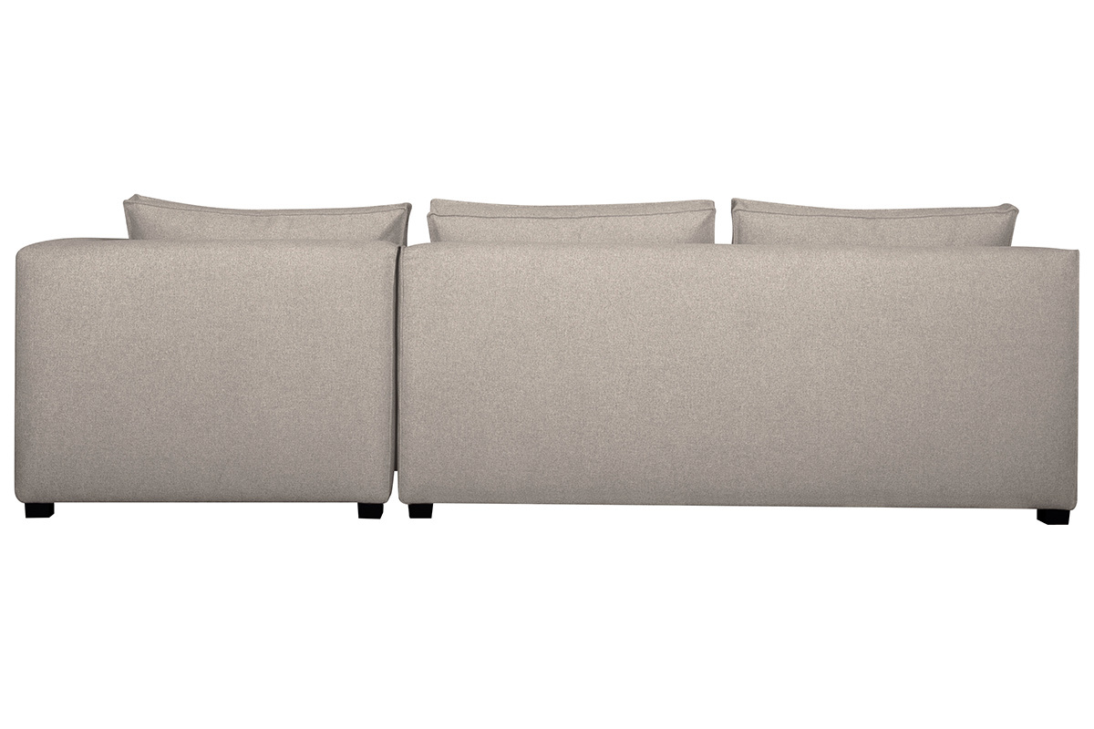 Divano angolare destro componibile con poltrona 2 posti beige PLURIEL