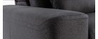 Divano angolare destro di design in tessuto grigio scuro con schienale regolabile KONRAD