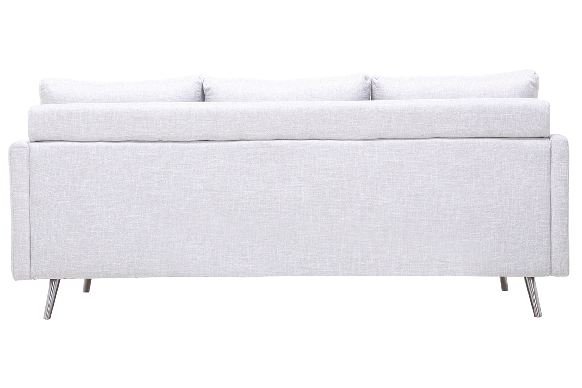 Divano angolare reversibile design 3 posti grigio blu BART