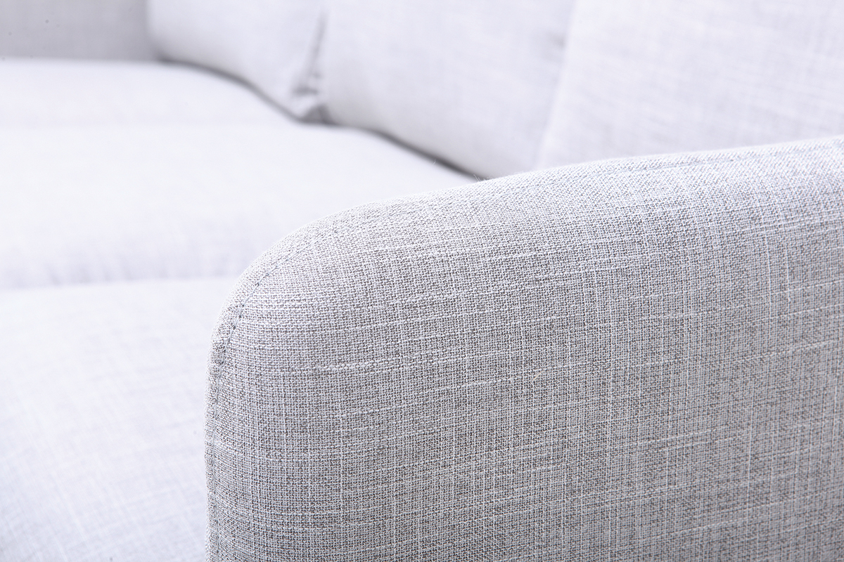 Divano angolare reversibile design 3 posti grigio blu BART
