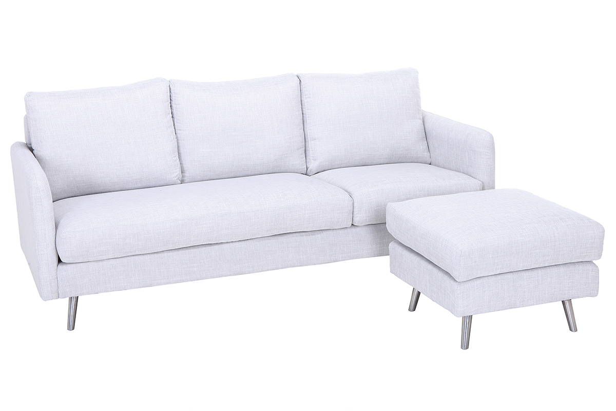 Divano angolare reversibile design 3 posti grigio blu BART