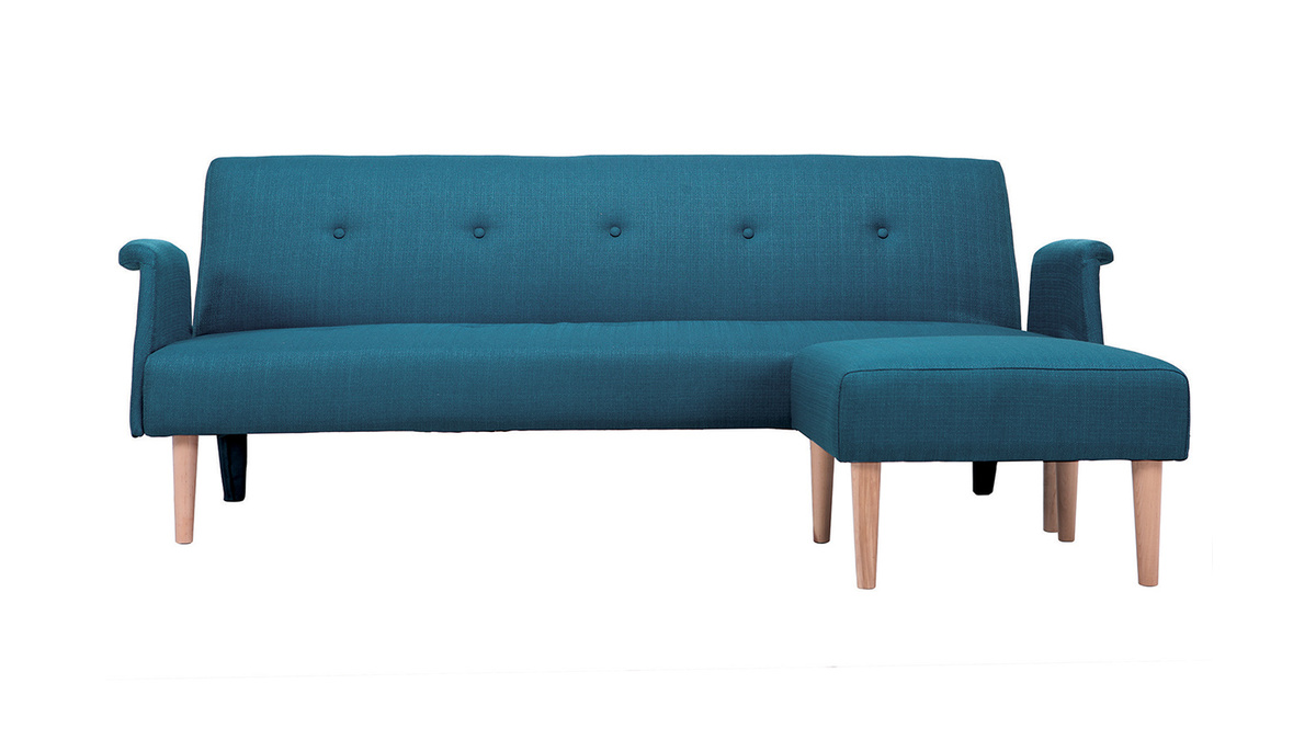 Divano angolare reversibile design blu OSCAR