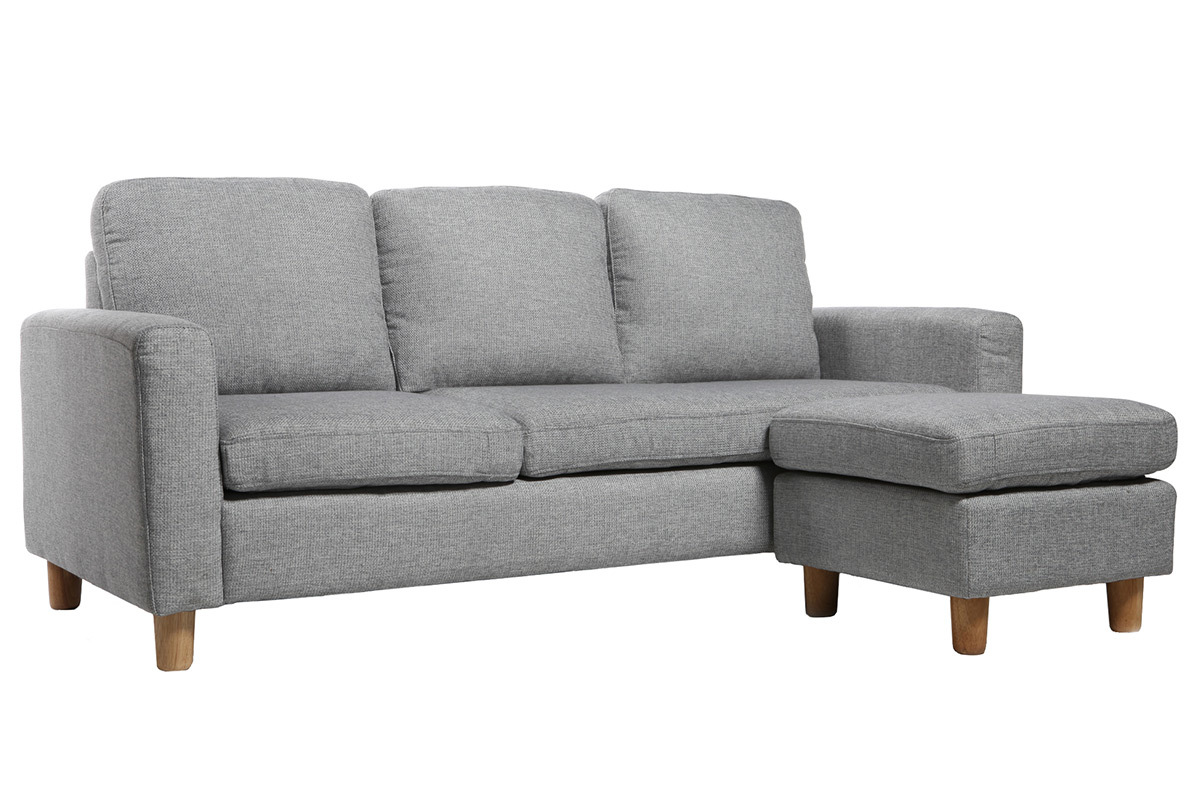 Divano angolare reversibile design grigio ALAMO