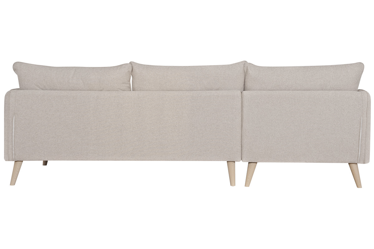 Divano angolare sinistro 5 posti beige - GUILTY