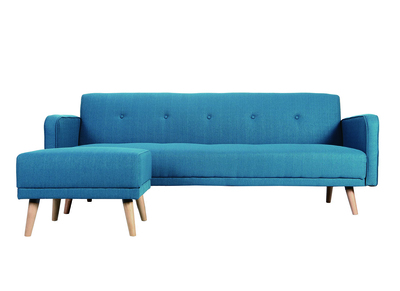 Divano angolo convertibile scandinavo blu ULLA - Divano angolo convertibile scandinavo blu ULLA