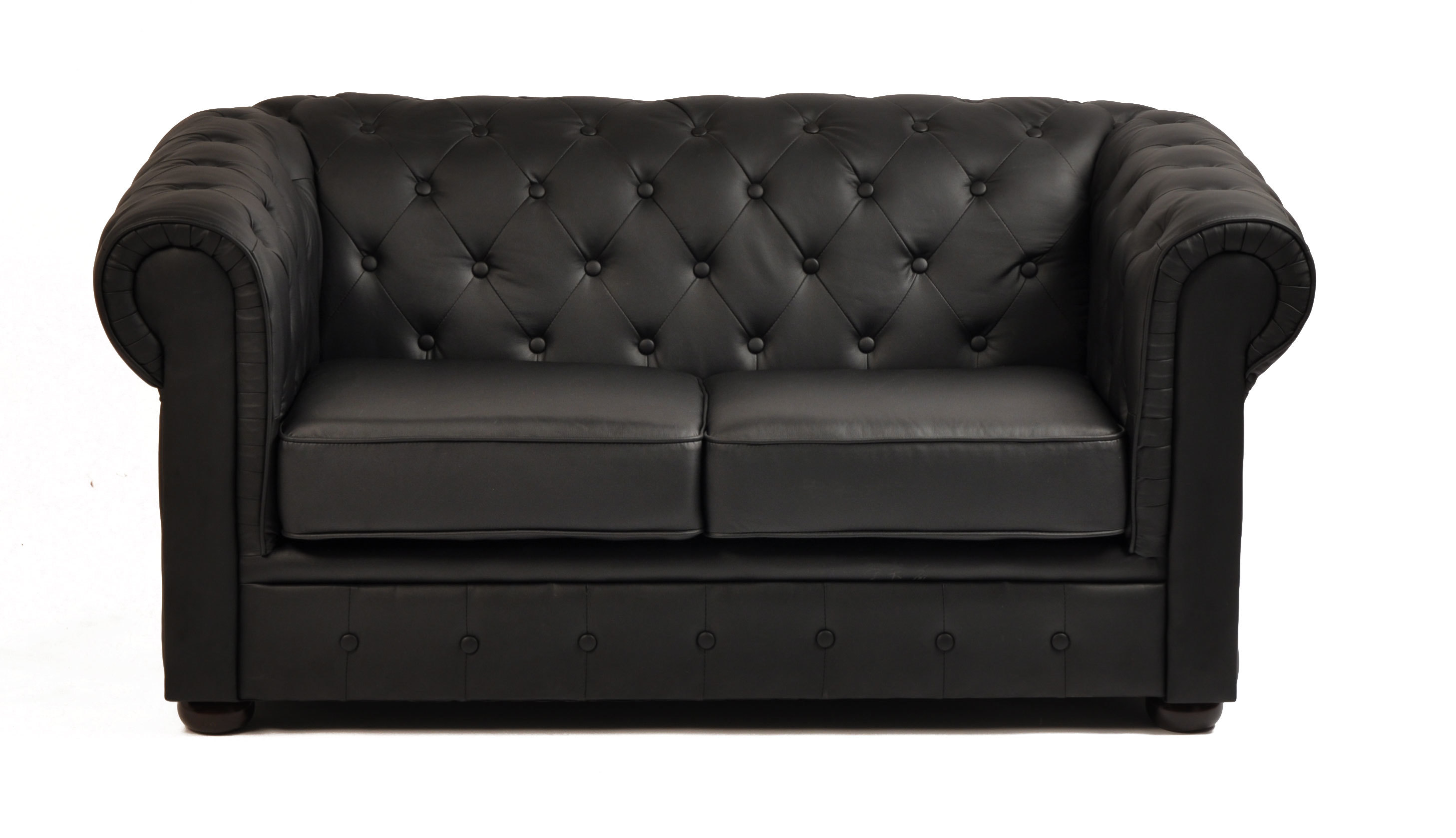 Divano chesterfield 2 posti colore nero miliboo