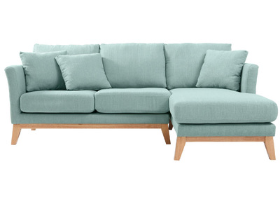 Divano con angolo destro scandinavo blu laguna OSLO - Divano con angolo destro scandinavo blu laguna OSLO