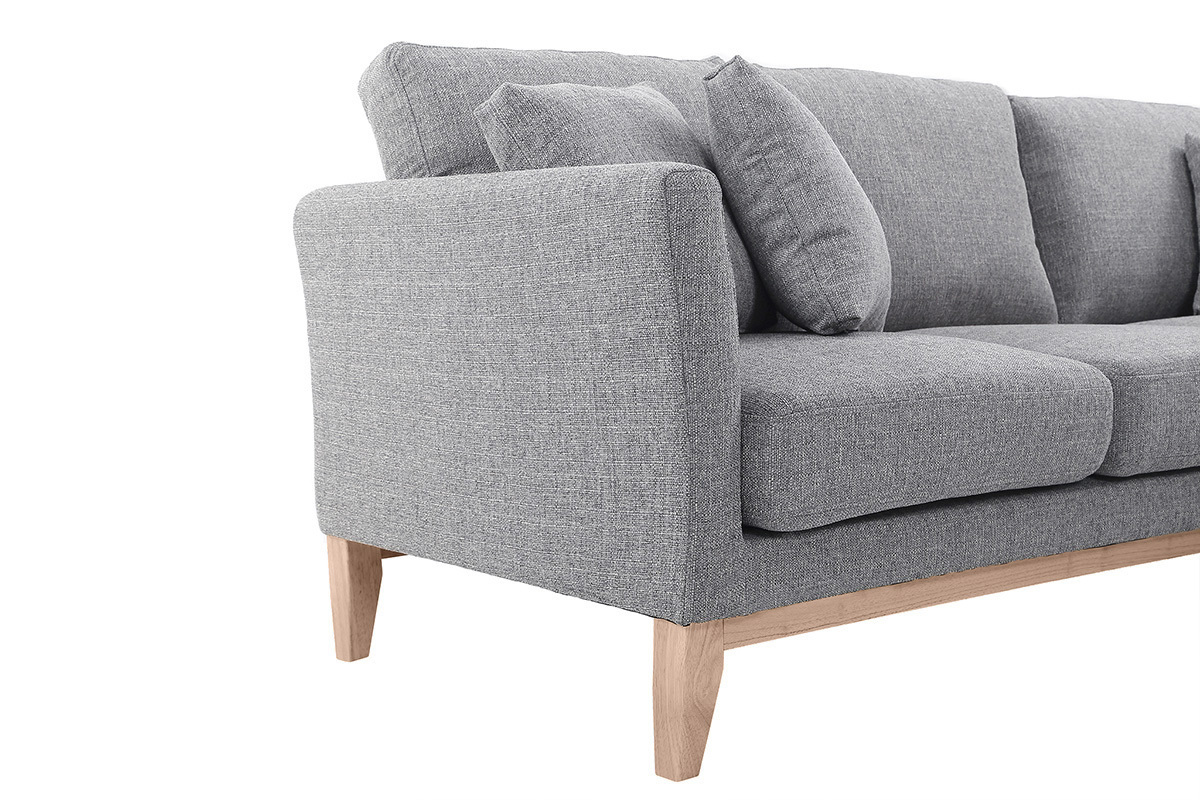 Divano con angolo destro scandinavo grigio chiaro OSLO