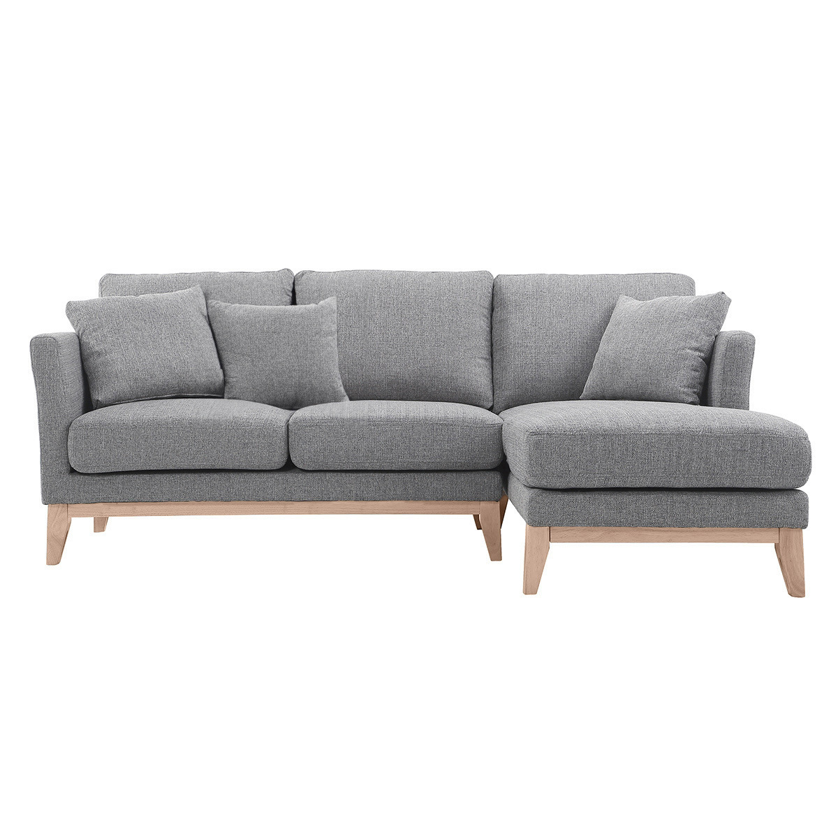 Divano con angolo destro scandinavo grigio chiaro OSLO
