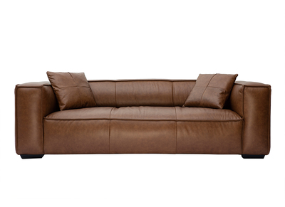 Divano contemporaneo 3 posti in pelle COBAIN - pelle di bufalo